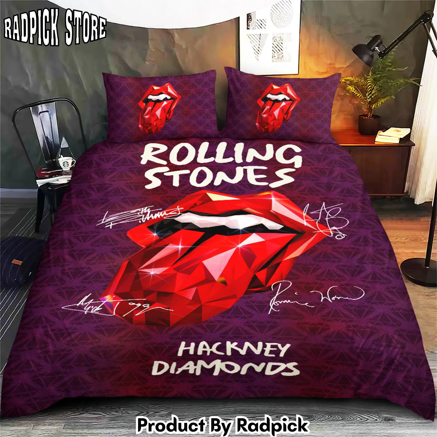 Radpick the rolling stones bedding set tantn 3438 rp327976